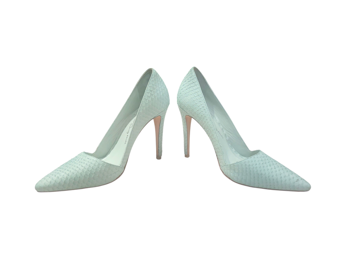 Alice + Olivia High Heel Pumps Size 40 Light Blue Leather - Size 40 (US 9) - Image 2