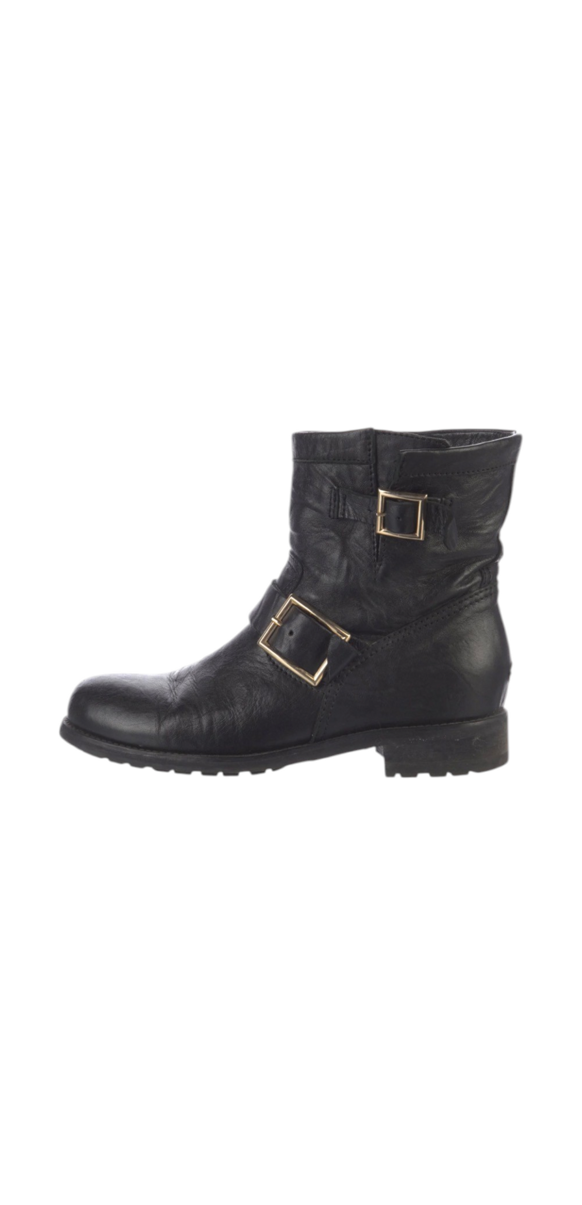 Jimmy Choo Leather Moto Boots Women's 8.5 Black - Image 1