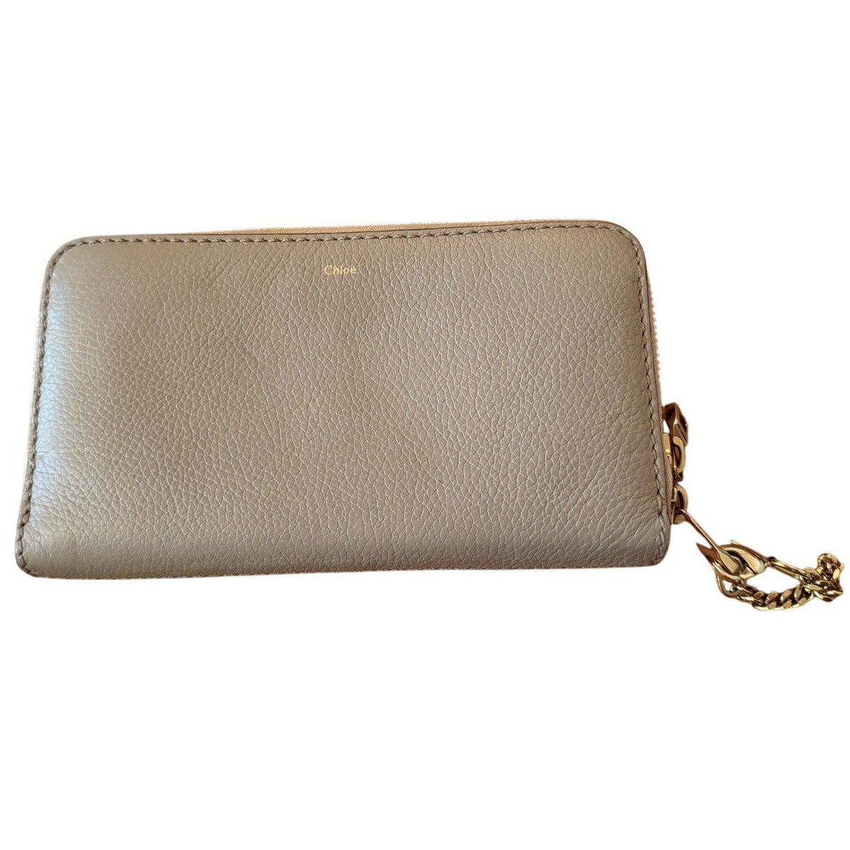 Chloé Cashmere Grey Alphabet Long Zip Wallet