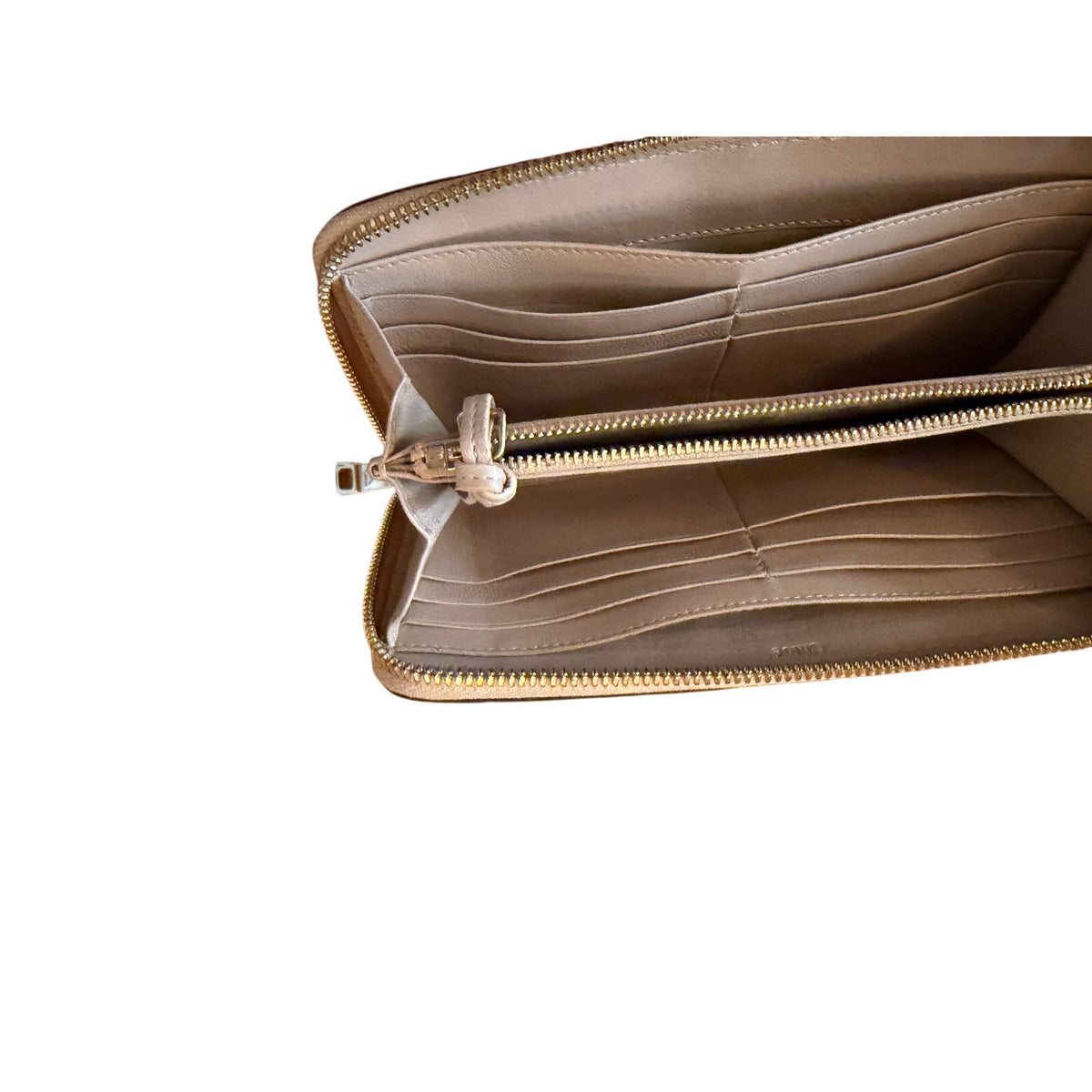 Chloé Cashmere Grey Alphabet Long Zip Wallet