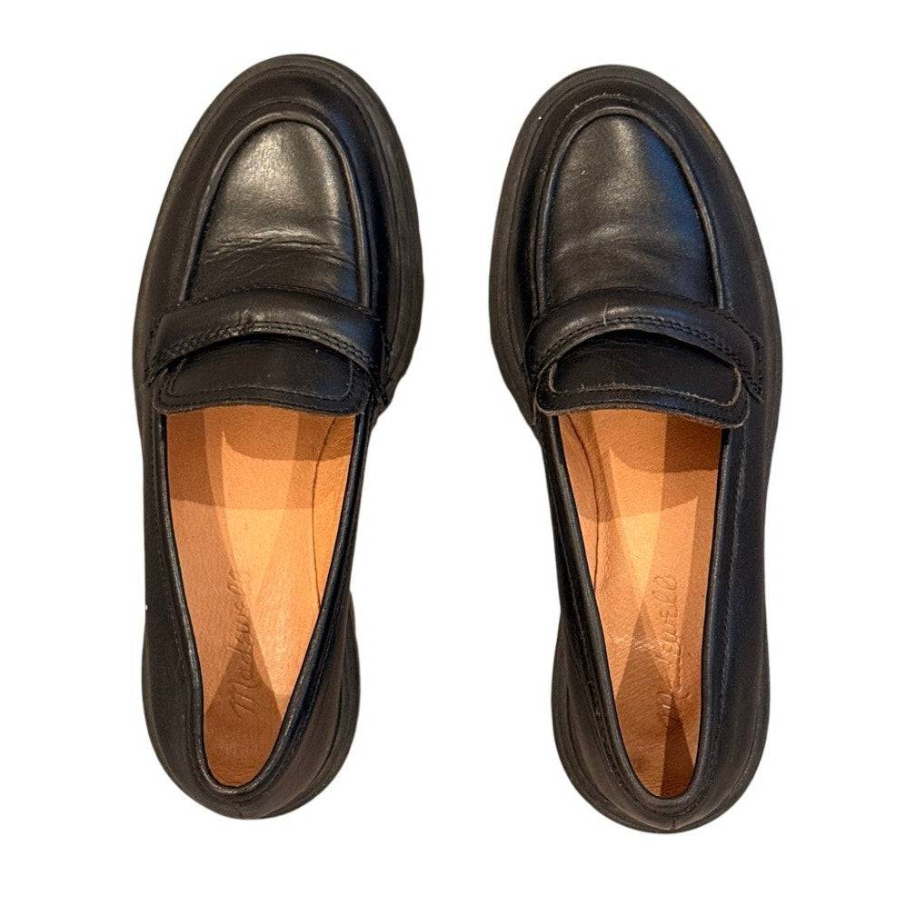 Madewell Black Loafers with Lug Sole - Size 8