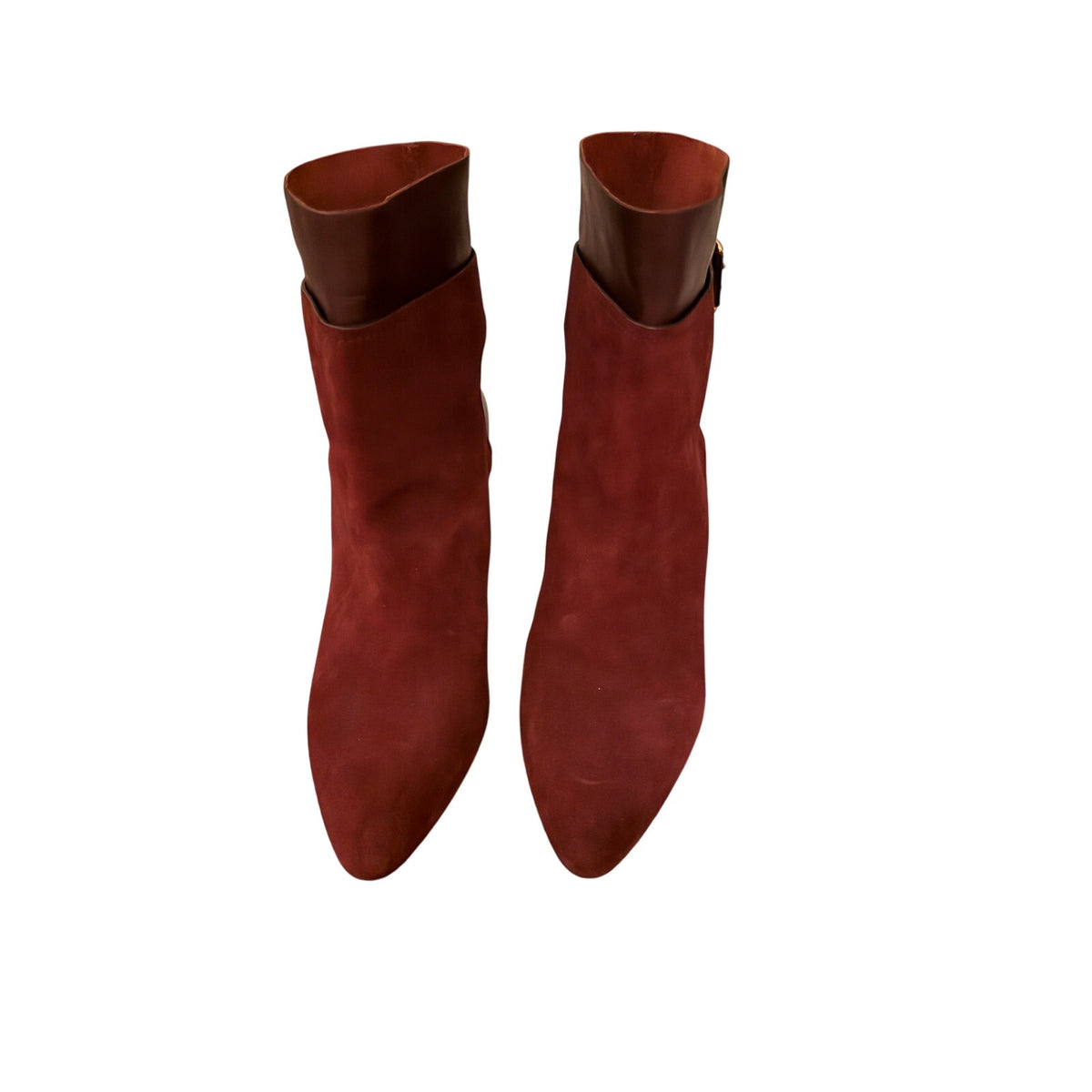 Jimmy Choo Burgundy Suede Pointed Toe Ankle Boots Size 41 / US 10.5
