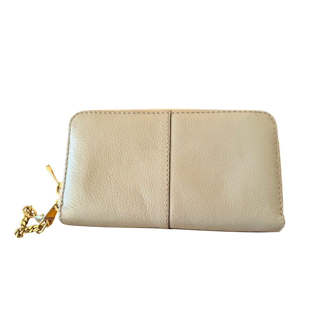 Chloé Cashmere Grey Alphabet Long Zip Wallet