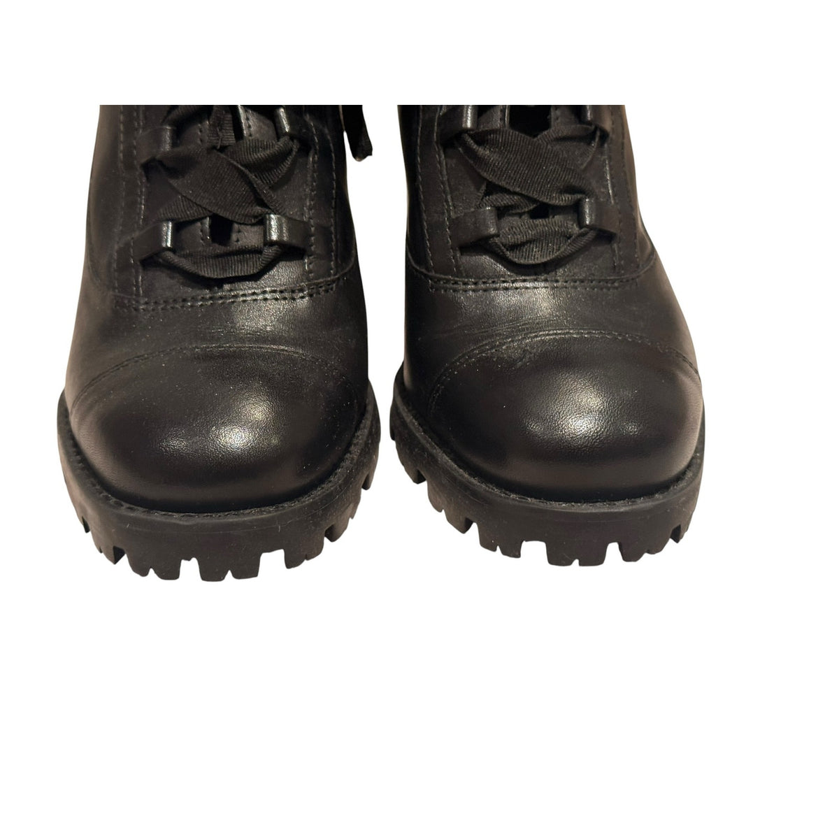 Black Kaile Lace-Up Ankle Boots with Block Heel