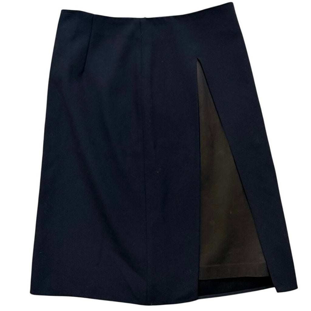 3.1 Phillip Lim Wool Pencil Skirt Lamb Trim Silk Lined - 2