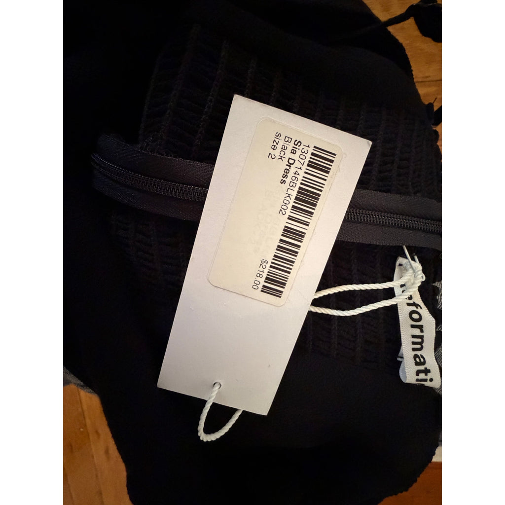 Reformation Sia Black NWT Dress Size 2