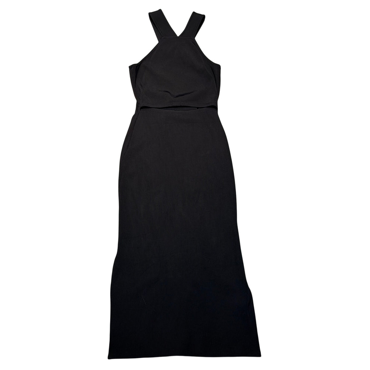 rag & bone Rachel Rib Knit Halter Cutout Dress Black Sz 4