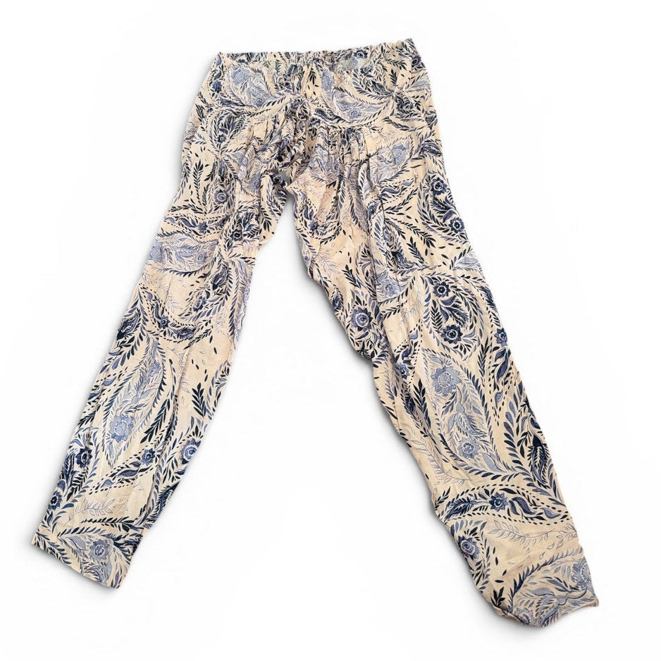 Tysa Los Angeles Blue Floral 3033 Harem Pants NWT Size 2/ US Small