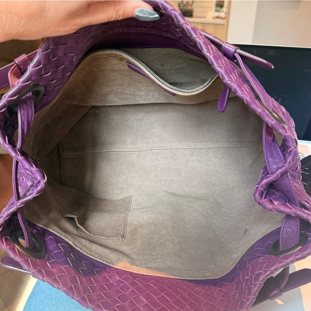 Bottega Veneta Medium Garda Intrecciato Tote Violet